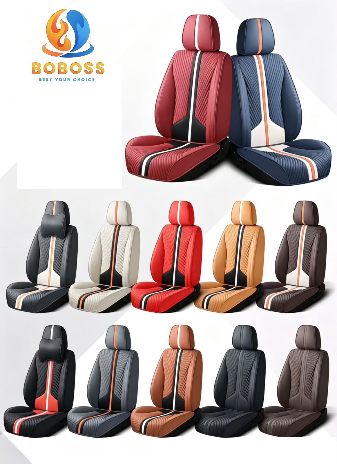 BOBOSS seat covers — colour range